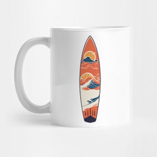 surfboard art, surfing surfer vibes, v11 Mug